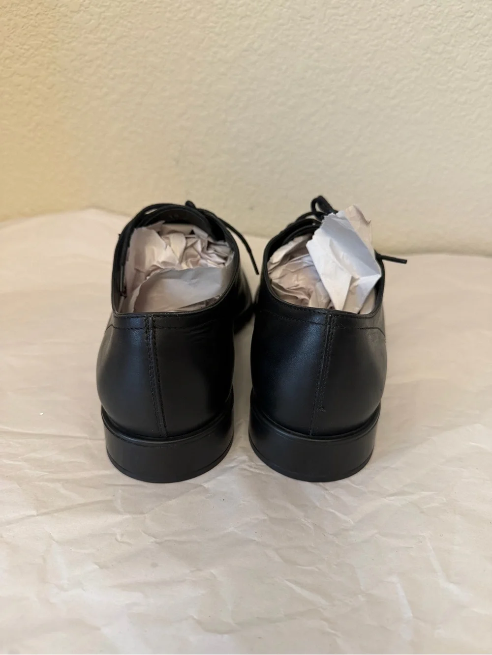 Tod's Black Leather Derby Lace-Up Shoes sz10
